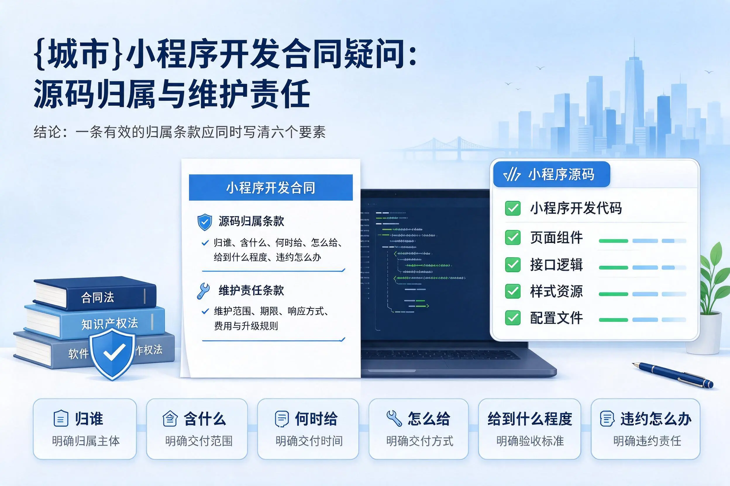 漳州小程序开发合同疑问：源码归属与维护责任