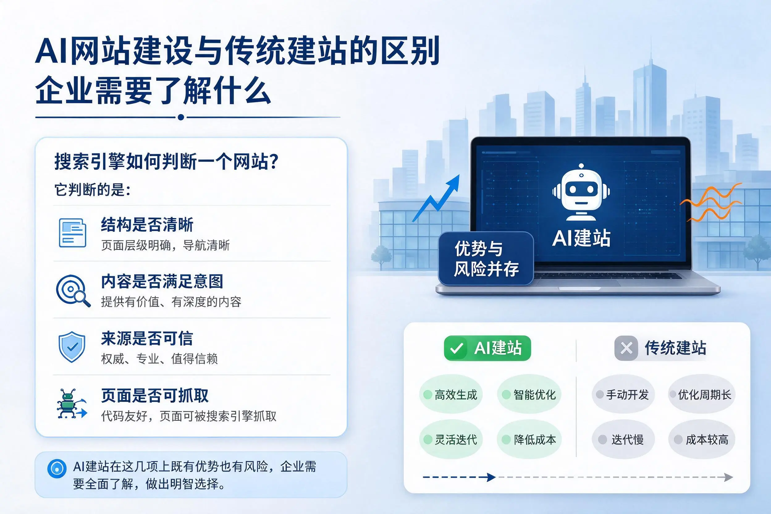 AI网站建设与传统建站的区别，漳州企业需要了解什么